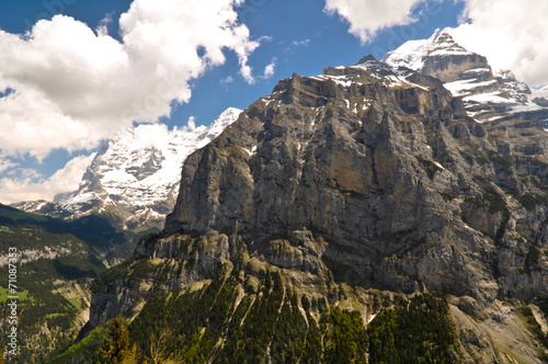 Schwarzmonch Rock in Jungfrau Region of Swiss Alps photo