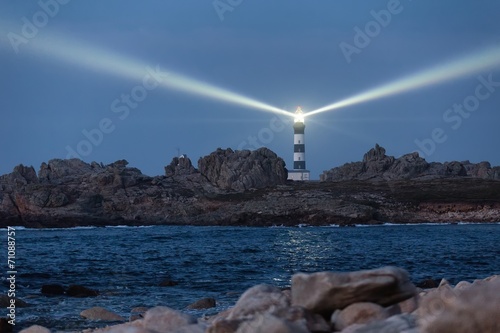 Lighted lighthouse
