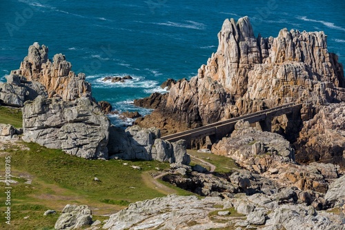 Ushant island rocky coastline