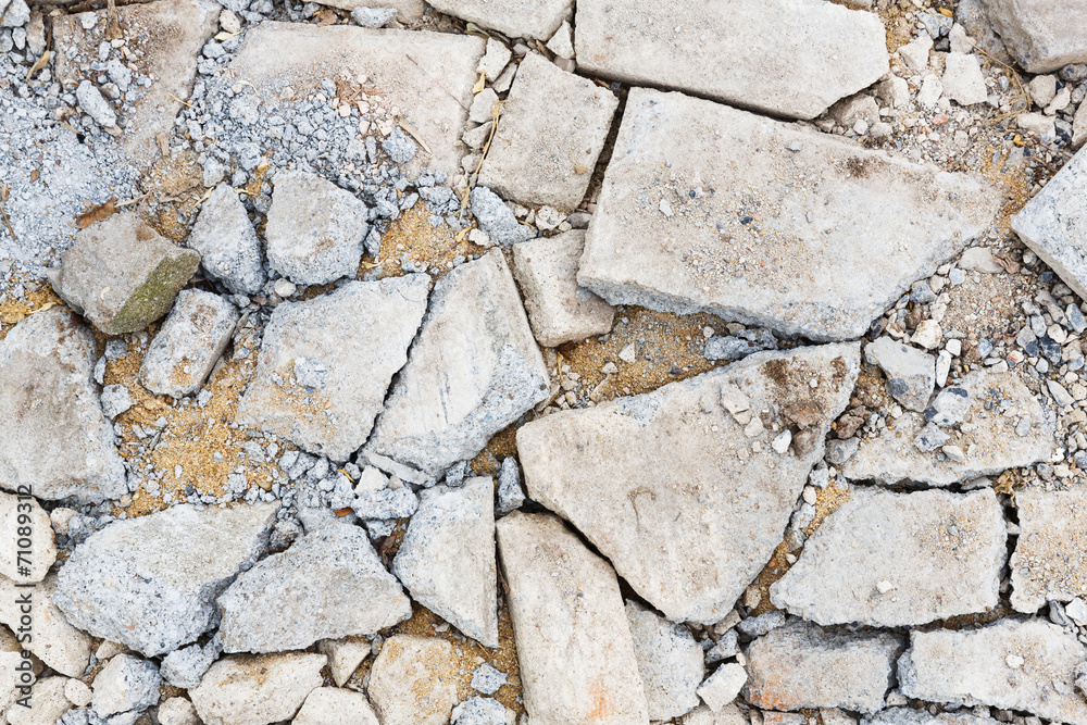 Cracked concrete floor Cracked concrete floor