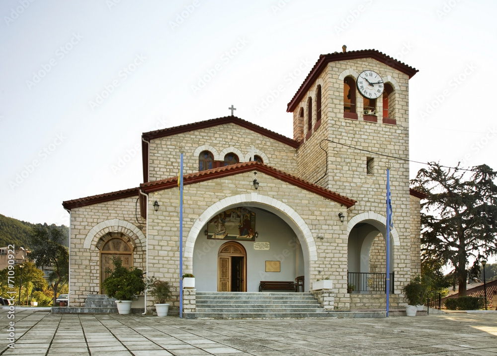 Fototapeta premium Church of the Assumption Virgin Mary in Igoumenitsa