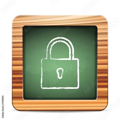 blackboard padlock