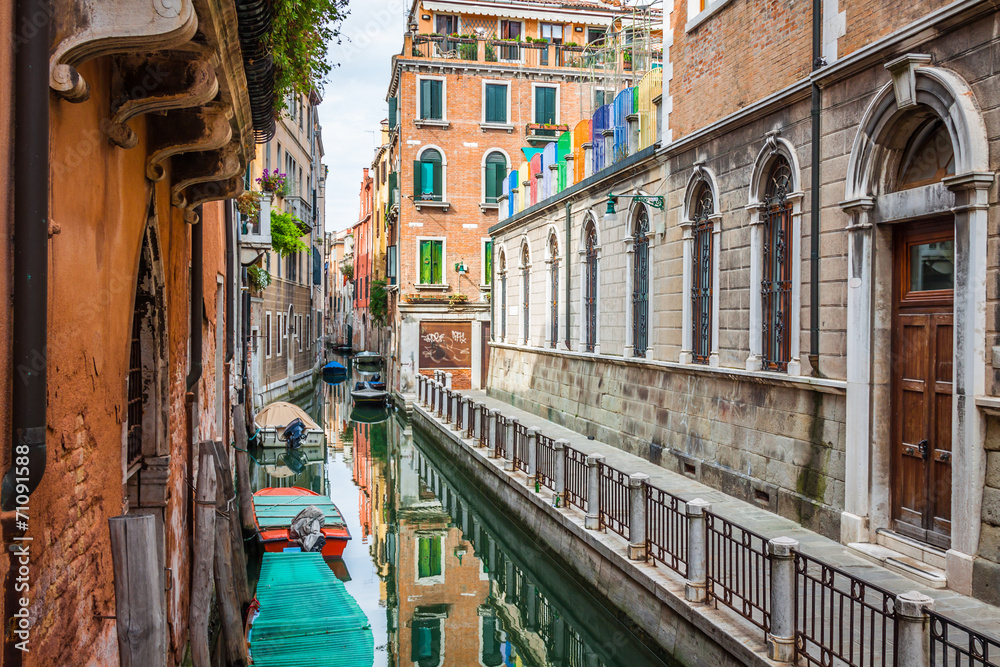 Beautiful view on the Venice city in Italy with canal Beautiful view on the Venice city in Italy with canal