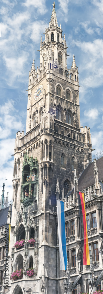 New Town Hall on Marienplatz in Munich, Germany New Town Hall on Marienplatz in Munich, Germany