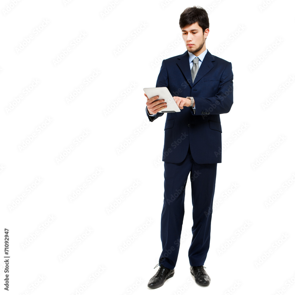 Portrait of a businessman working on his tablet Portrait of a businessman working on his tablet