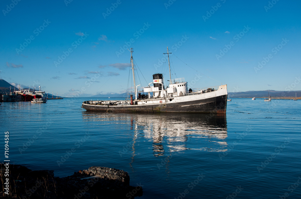 Old boat in Tierra del Fuego, South Argentina
