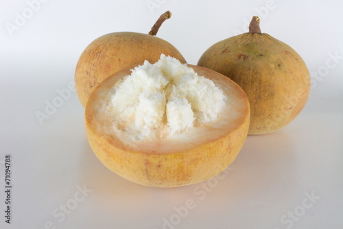 santol fruit yellow isolated object