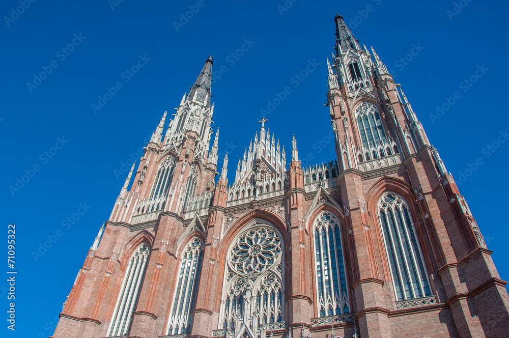 Fototapeta premium La Plata's Huge Cathedral near Buenos Aires, Argentina
