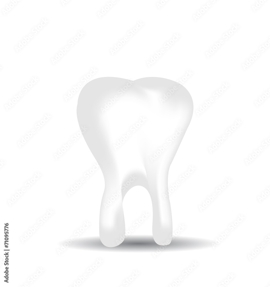 tooth illustartion on white background tooth illustartion on white background