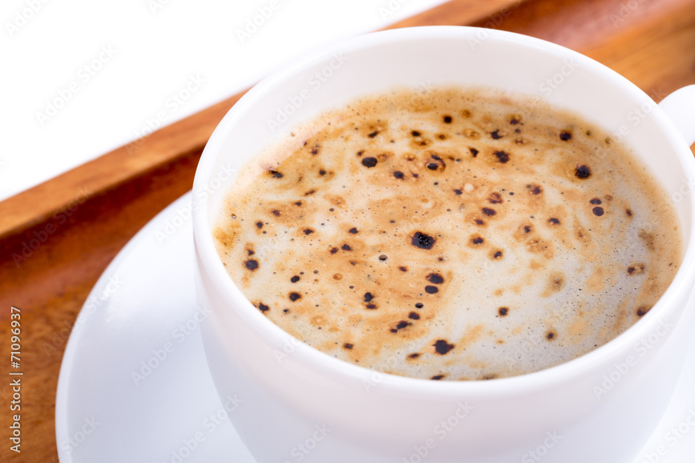 Cup of coffee on a wooden Cup of coffee on a wooden