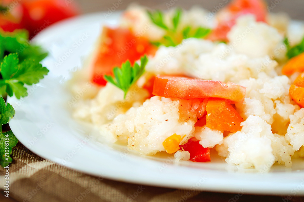 Risotto with vegetable