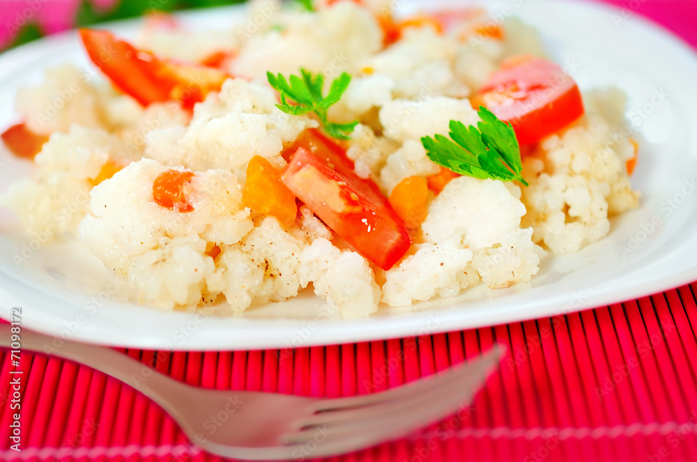 Risotto with vegetable