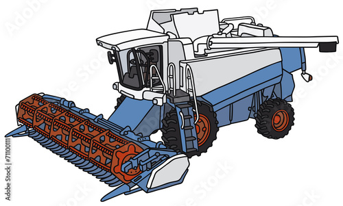 Hand drawing of a harvester