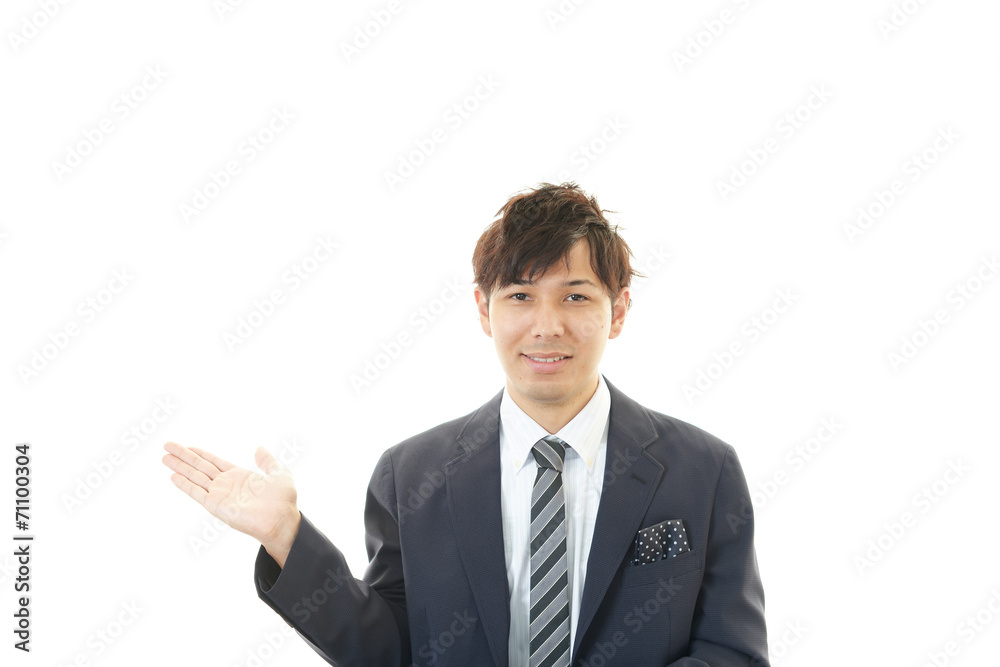 笑顔のビジネスマン 笑顔のビジネスマン