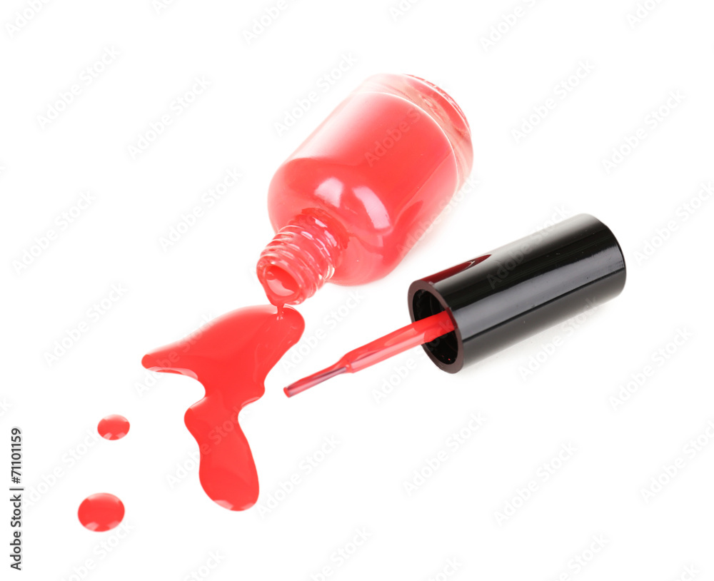 Colorful nail polish, isolated on white Colorful nail polish, isolated on white