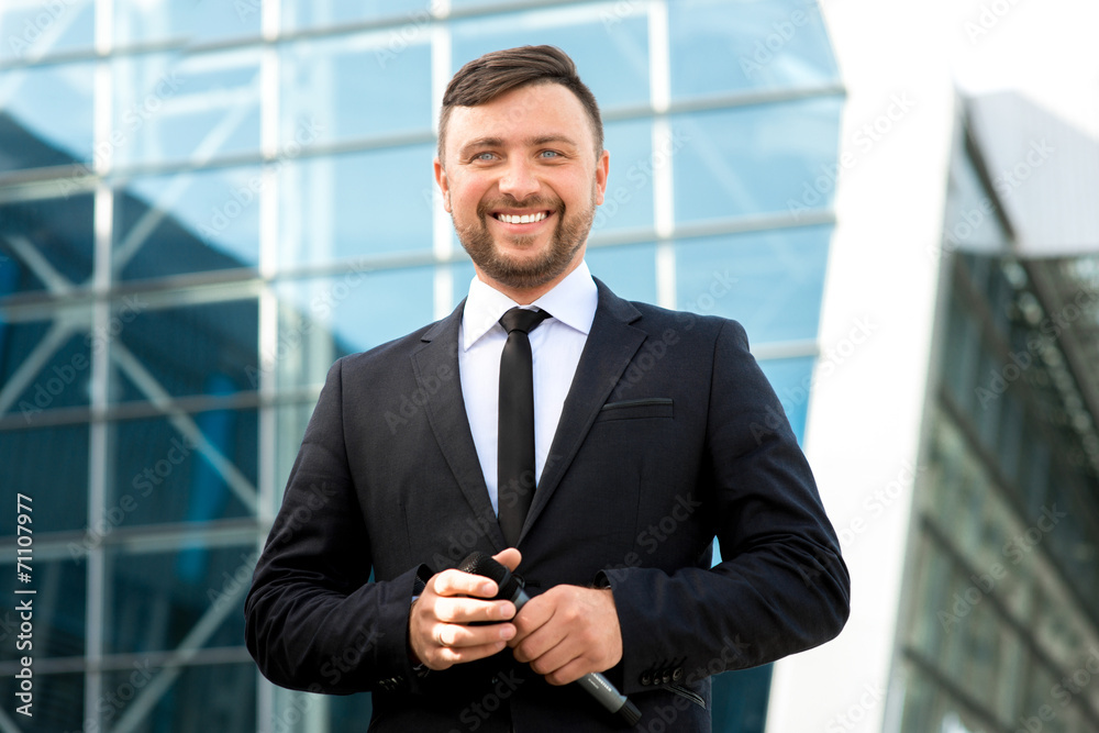 Portrait of well-dressed man on the contempopary background Portrait of well-dressed man on the contempopary background
