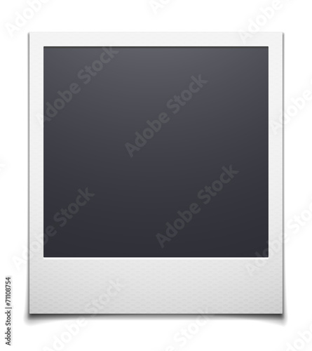 Retro photo frame isolated on white background