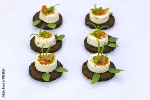 Wallpaper Mural Cheese appetizers on rye bread Torontodigital.ca