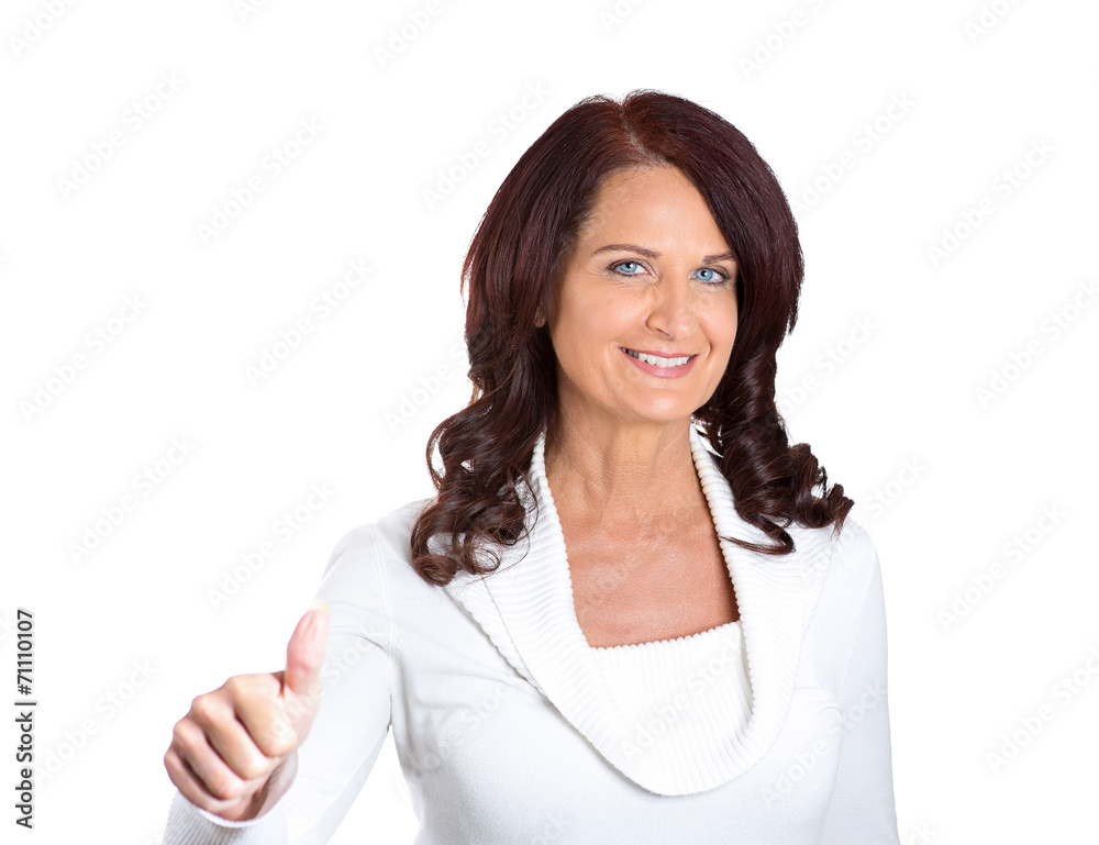 businesswoman with thumbs up gesture on white background businesswoman with thumbs up gesture on white background