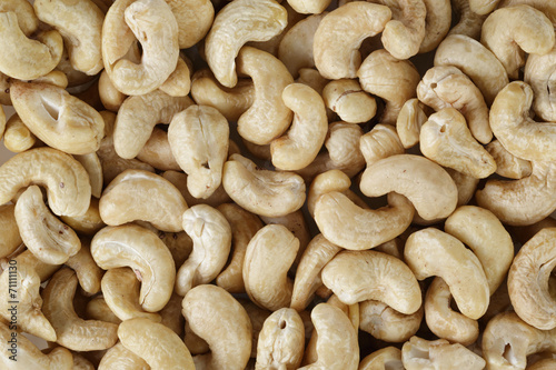 dried cashew nuts close up