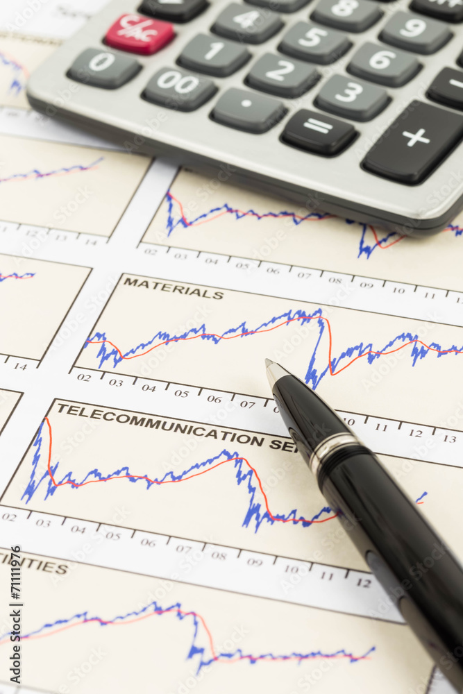 Financial report or stock market graph analysis Financial report or stock market graph analysis