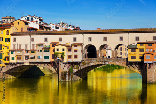 View of Gold (Ponte Vecchio) Bridge in Florence