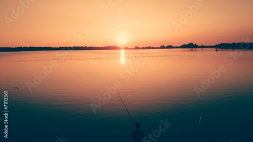 Angler Sonnenuntergang