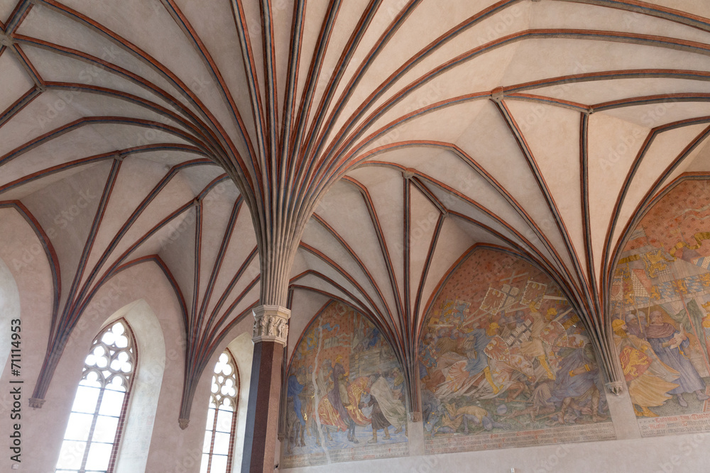 Gothic hall in Malbork castle