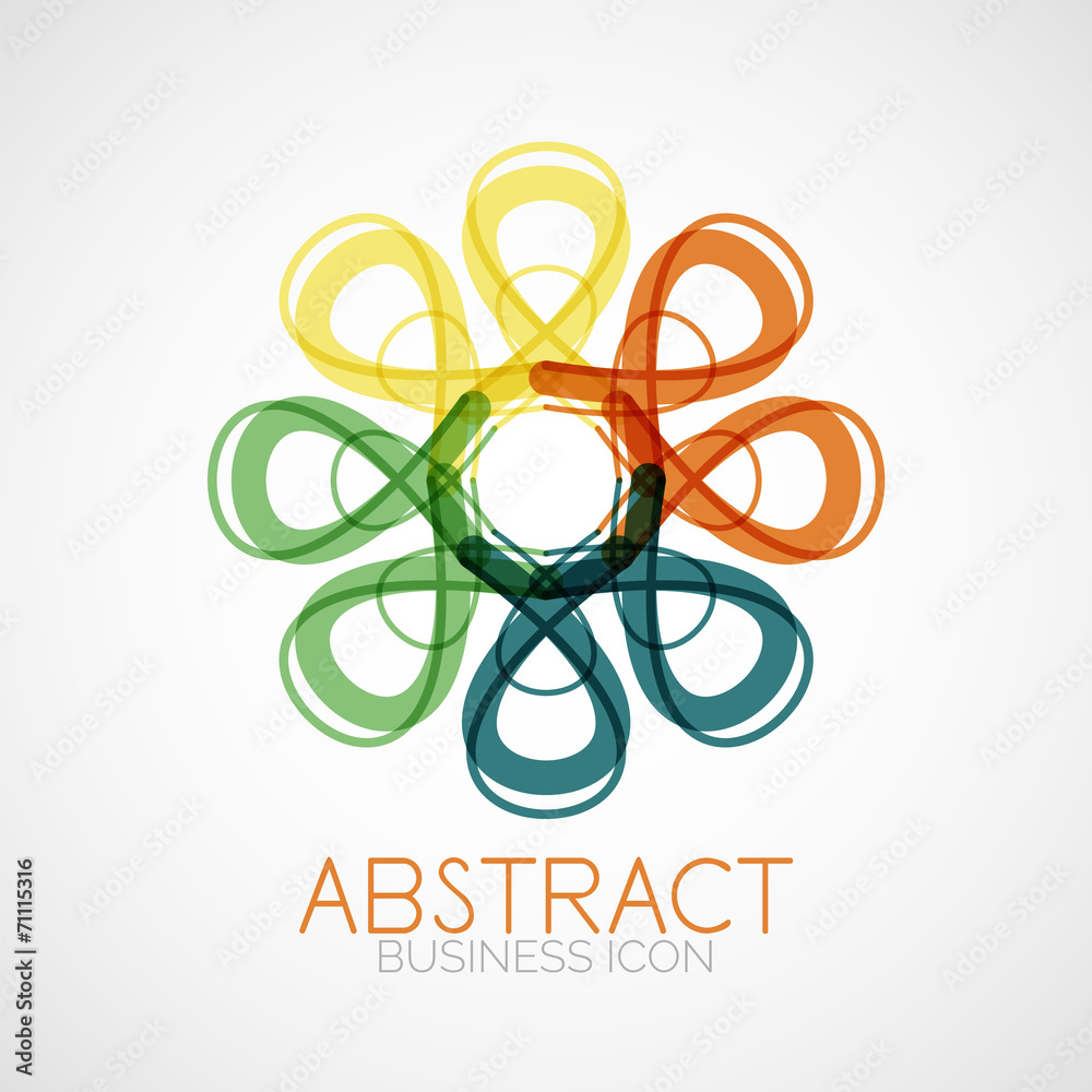 Naklejka premium Symmetric abstract geometric shape