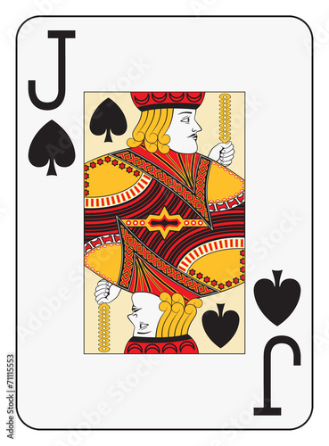 Jumbo index jack of spades