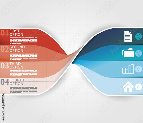 Infografica esempi fasce colorate numeri nastro