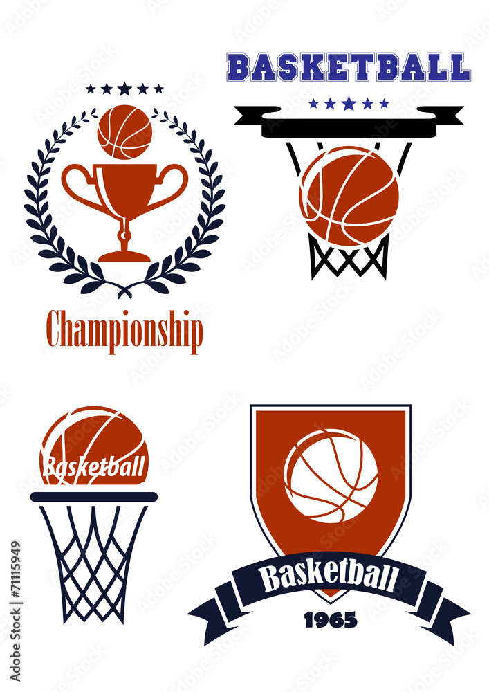 Basketball sporting symbols or logos