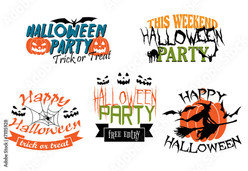 Halloween party banners