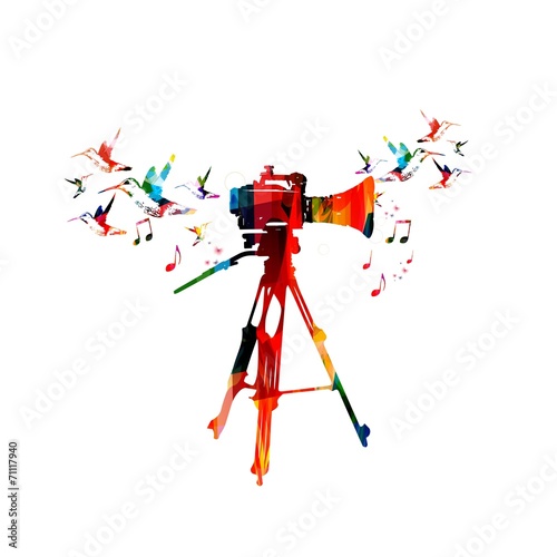 Video camera colorful design