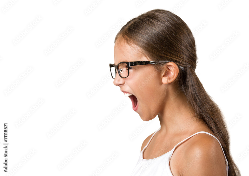 angry child screaming isolated on white background angry child screaming isolated on white background
