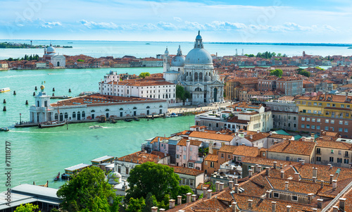view of Venice, Grand canal, Basilica Santa Maria della Salute