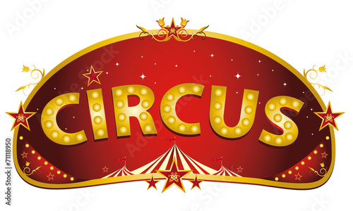 Magic red circus sign