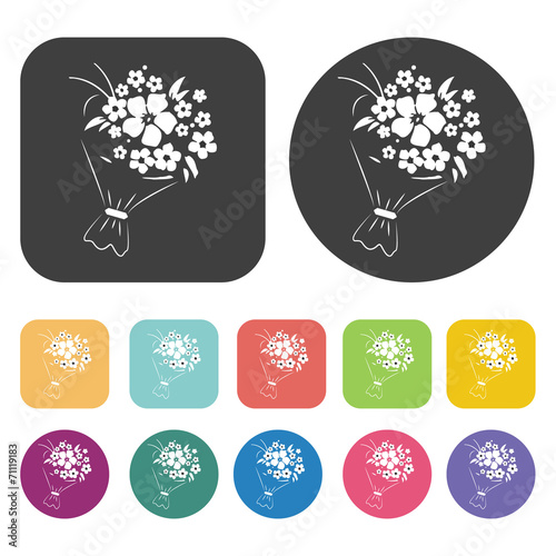 Boquet icon. Wedding, bride and groom, love, celebration icon se