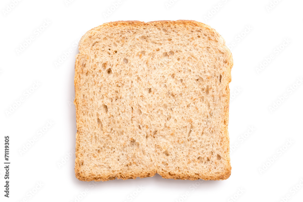 Bread Slice Isolated On White
