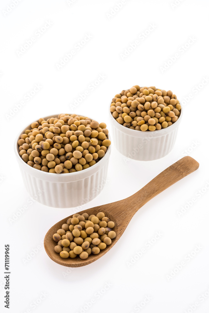 Soybean isolated on white background Soybean isolated on white background