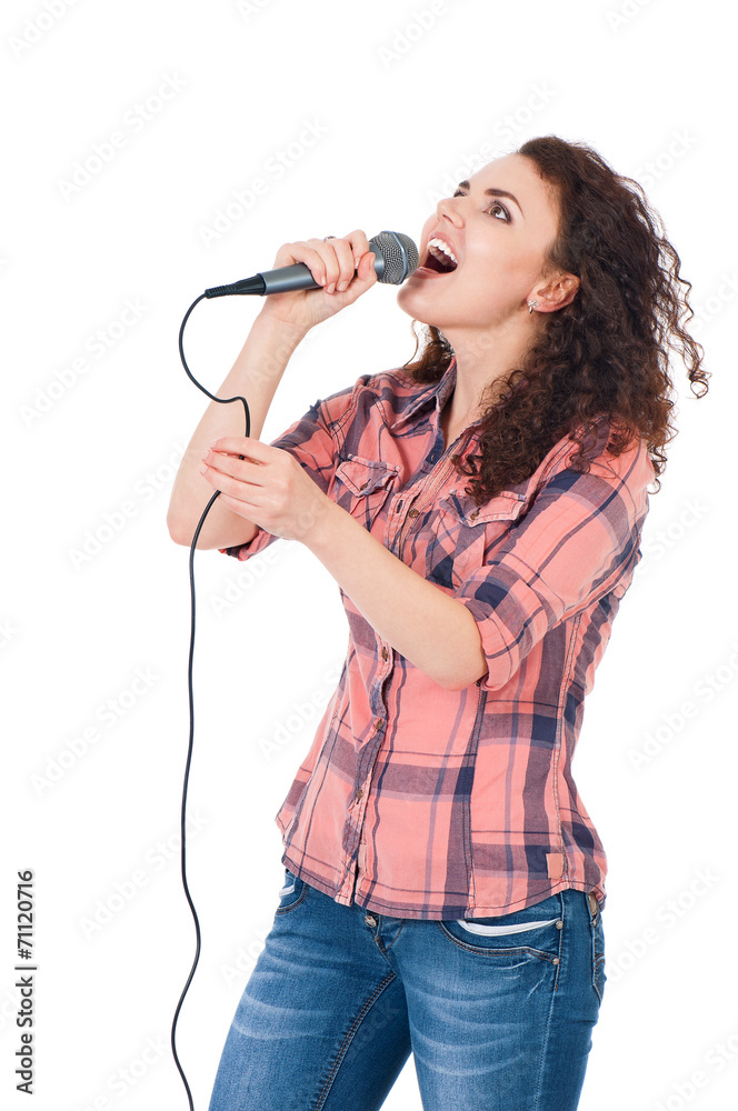 Girl with microphone Girl with microphone