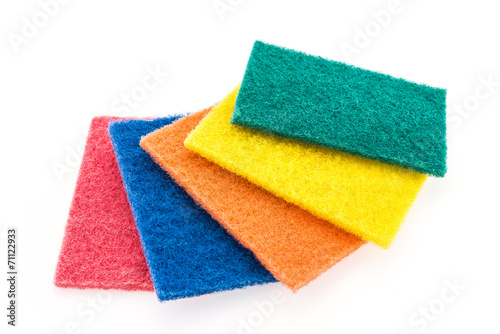 Scouring pad isolated on white background