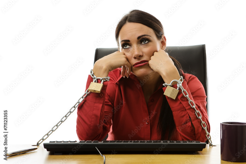 chained to work