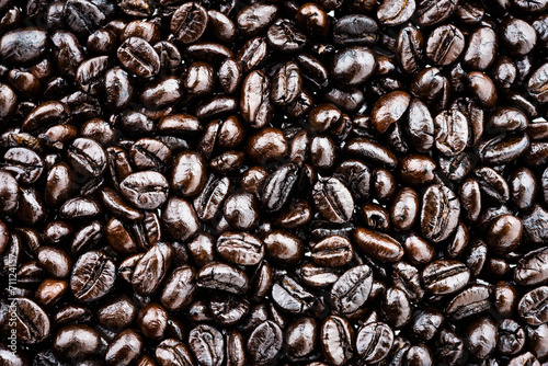 Coffee beans isolated on white background