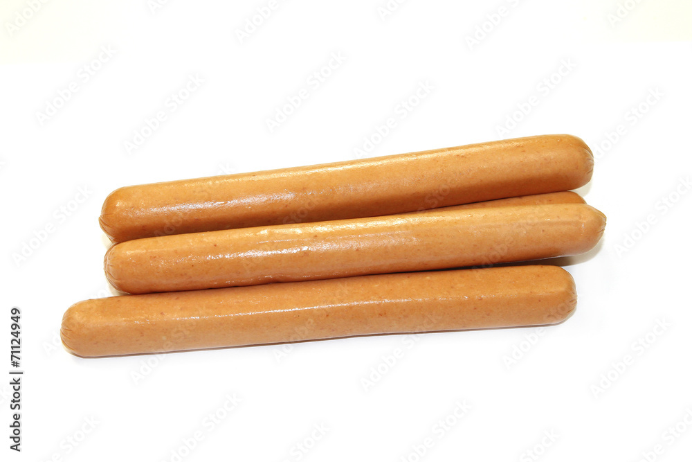 saucisses sur fond blanc saucisses sur fond blanc