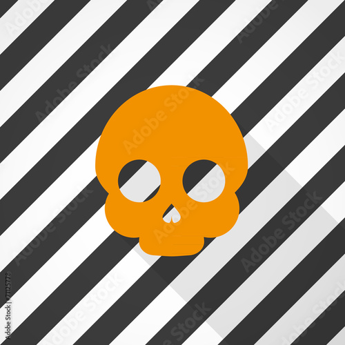 Fototapeta Naklejka Na Ścianę i Meble -  Minimal Halloween background. Skull