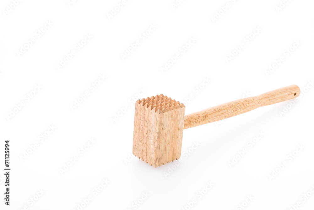 Meat wood hammer isolated on white background Meat wood hammer isolated on white background