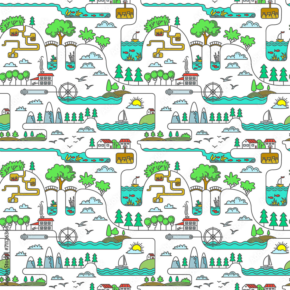 Obraz premium landscape seamless