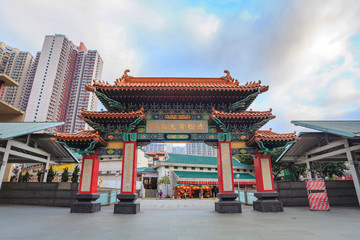 Papier peint photo Hong Kong Temple Wong Tai Sin à Hong Kong  © Noppasinw