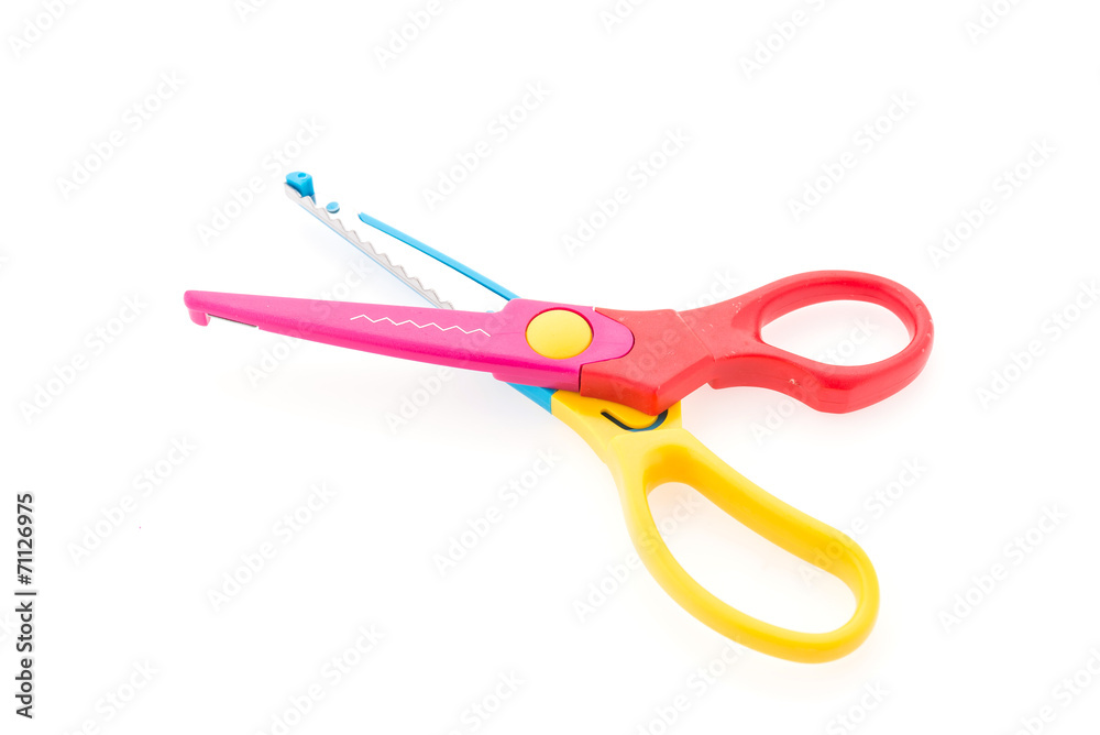 Zigzag scissor isolated on white background Zigzag scissor isolated on white background